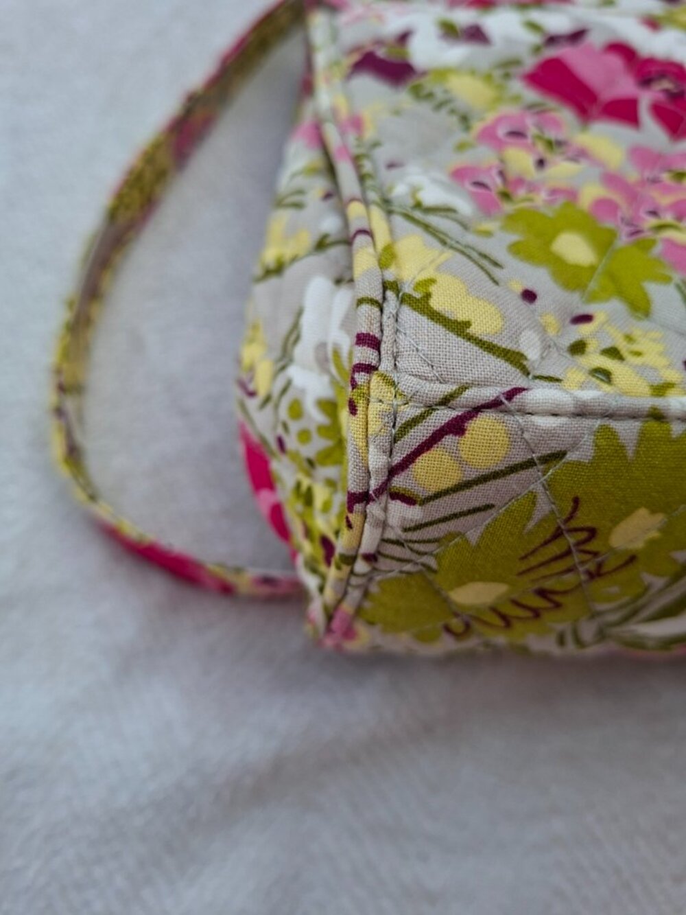 Vera Bradley Quilted Cotton Make Me Blush Floral Shoulder Bag - Picture 5 of 14